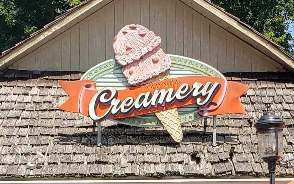 old mill creamery dessert in pigeon forge
