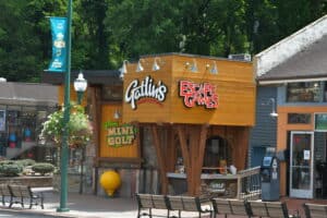 Gatlin's Mini Golf and Escape Games signs